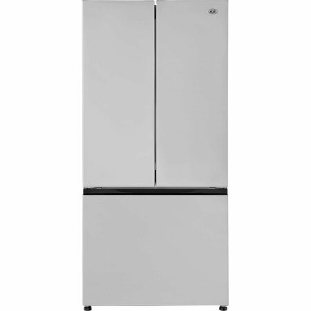NEXEL Refrigerator & Freezer Combo, 18 Cu. Ft., French Doors, Stainless Steel 243229
